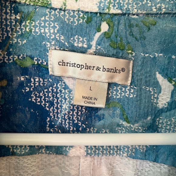 Christopher & Banks Blue Floral Jacket - Picture 3 of 3